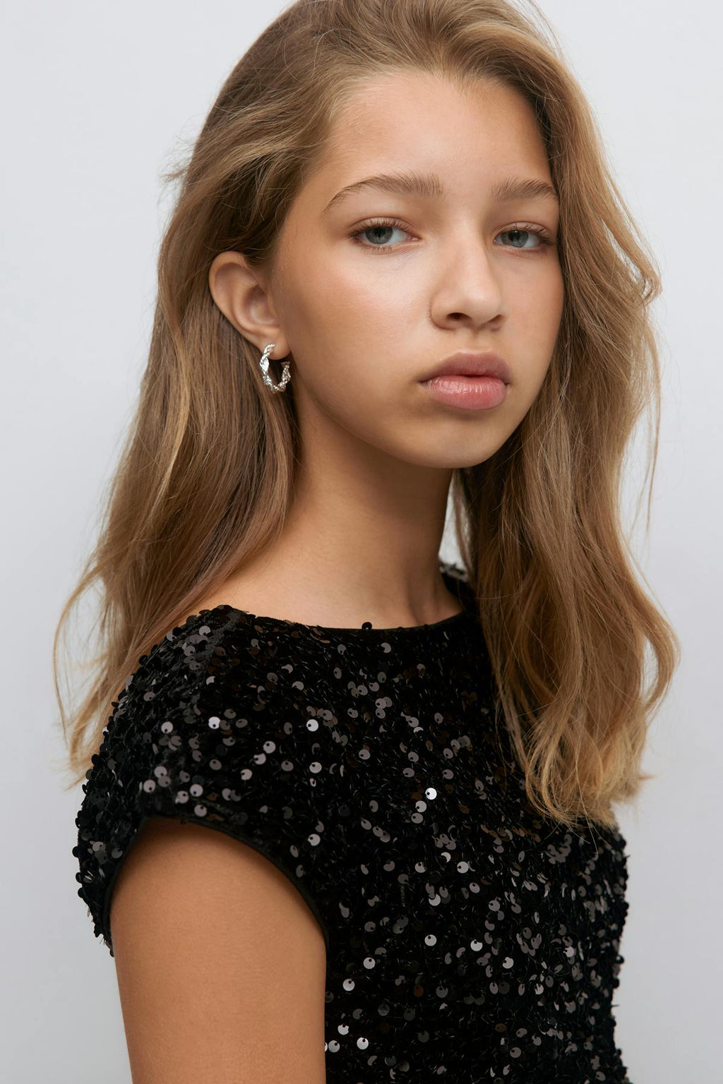 Y sequin top