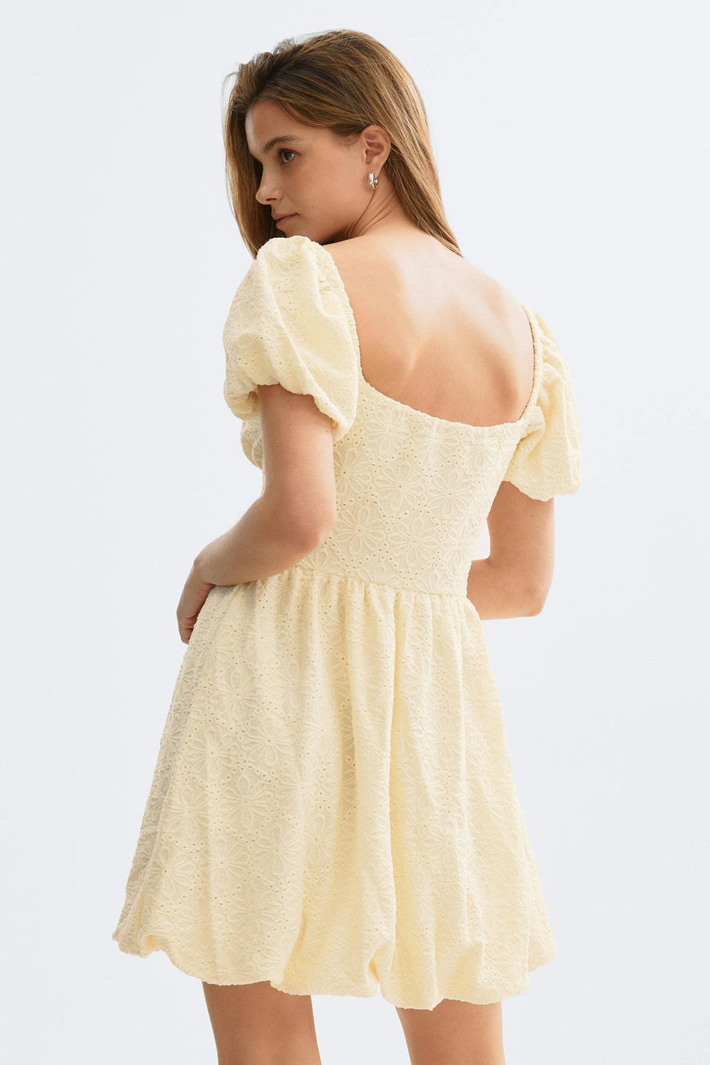 Puff sleeve mini dress