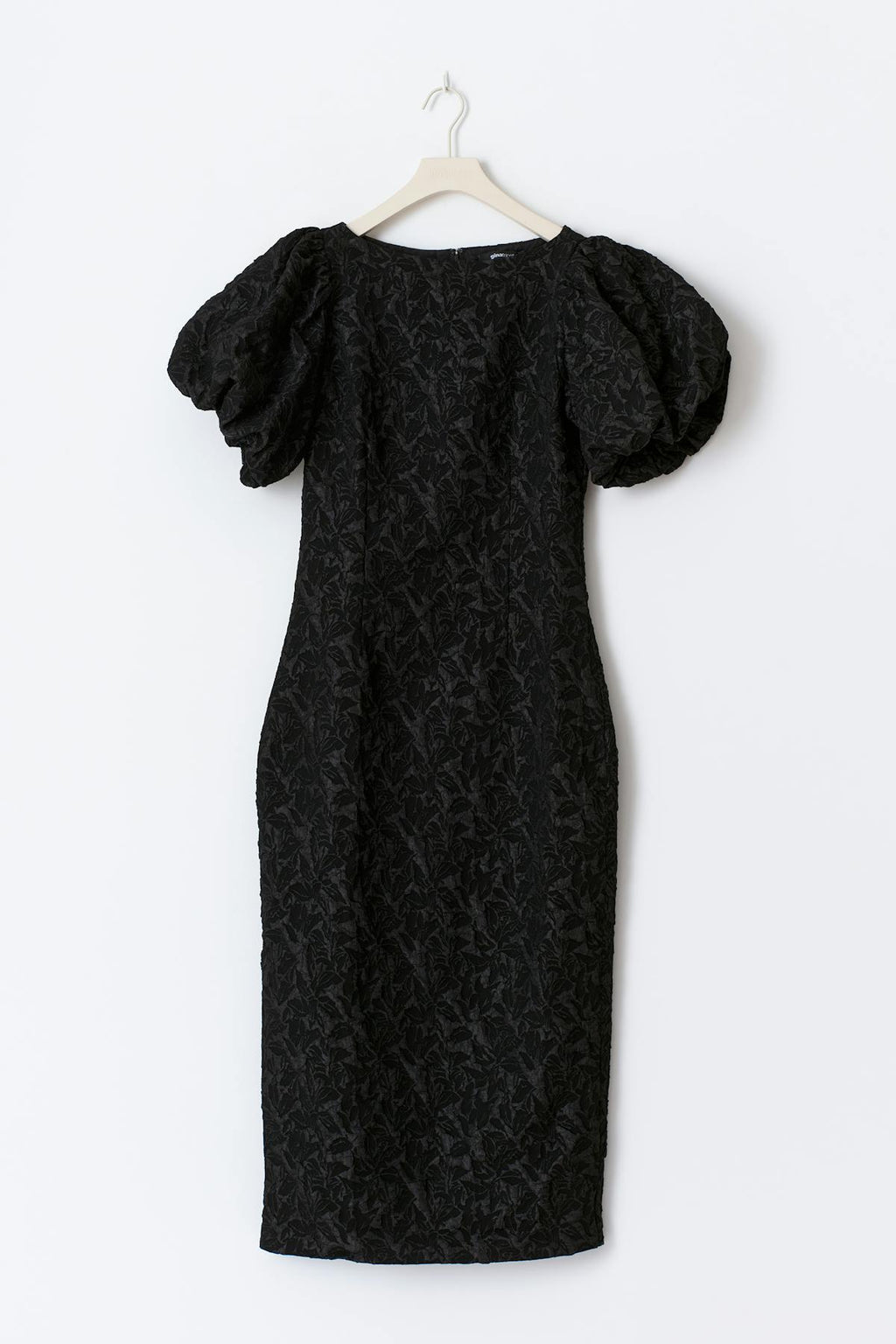 Puff sleeve midi dress