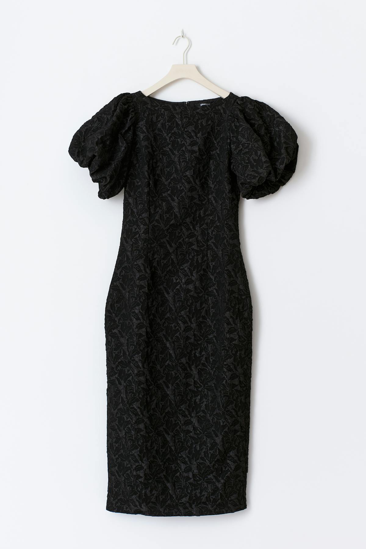 Puff sleeve midi dress