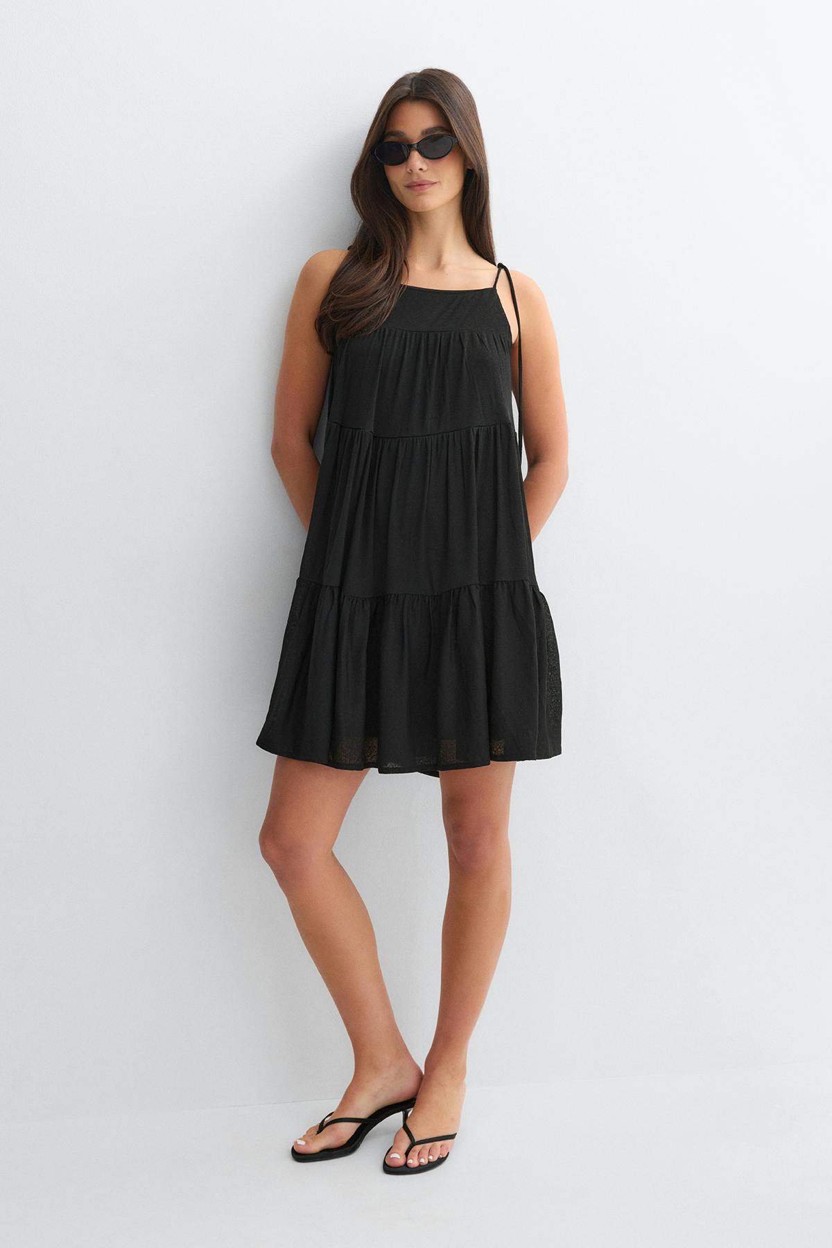 Flowy strap detail dress