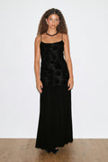 Embroidery dropped waist dress