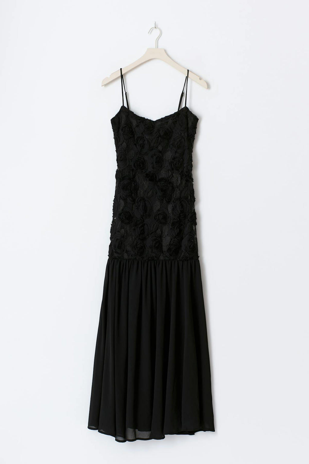 Embroidery dropped waist dress