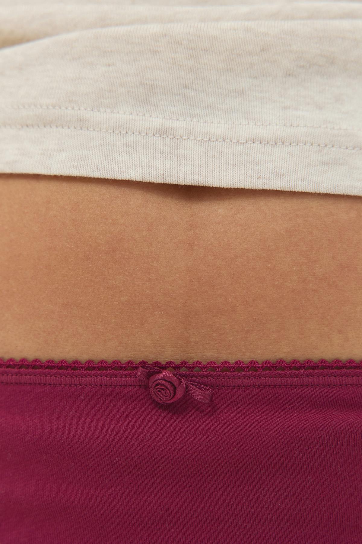 3-pack cotton picot thong