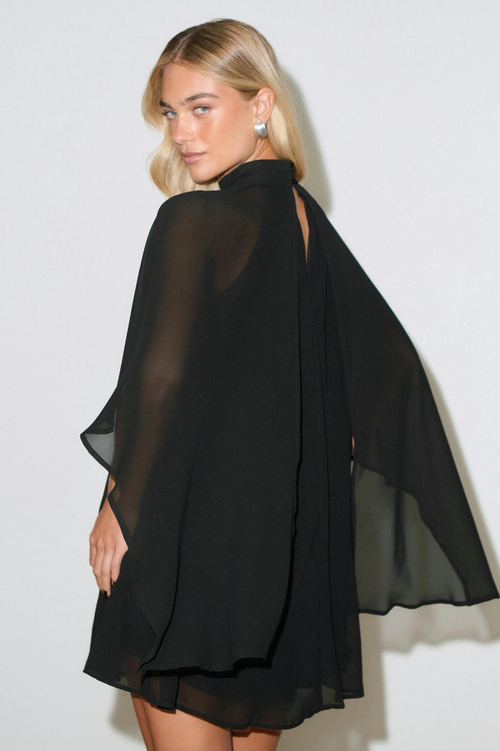 Cape mini dress