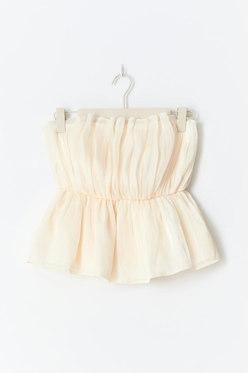 Gathered peplum top