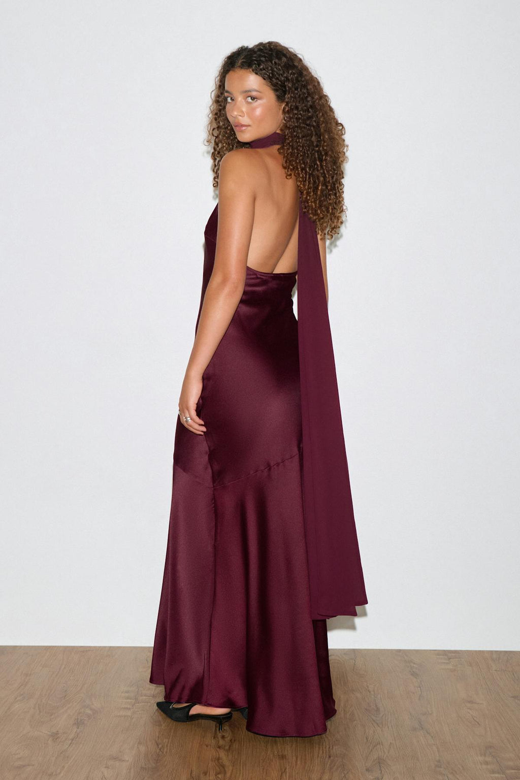 Shawl maxi dress