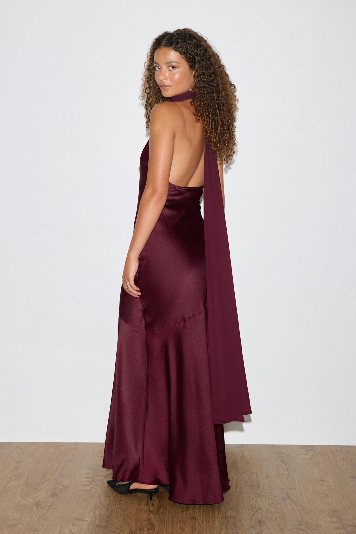 Shawl maxi dress