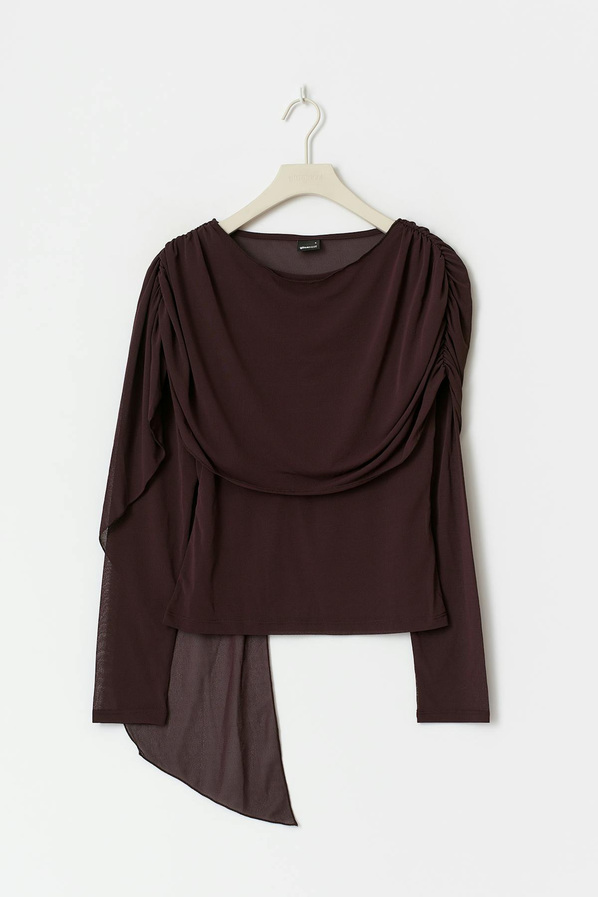 Long sleeve shawl top