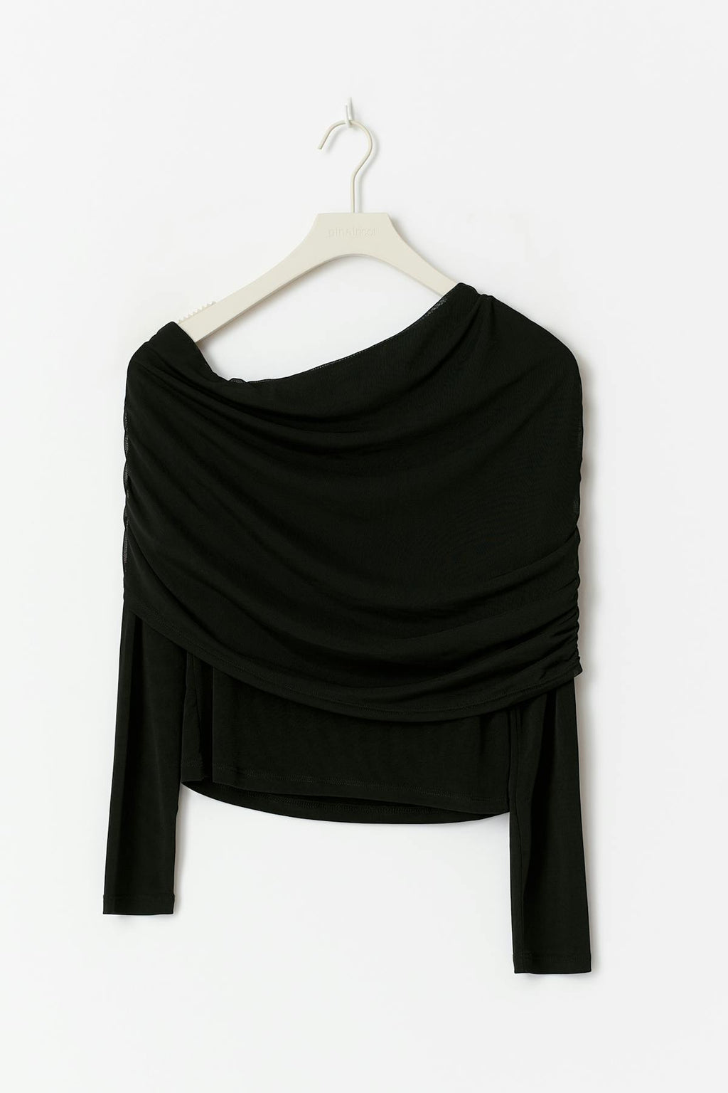 Off shoulder mesh top