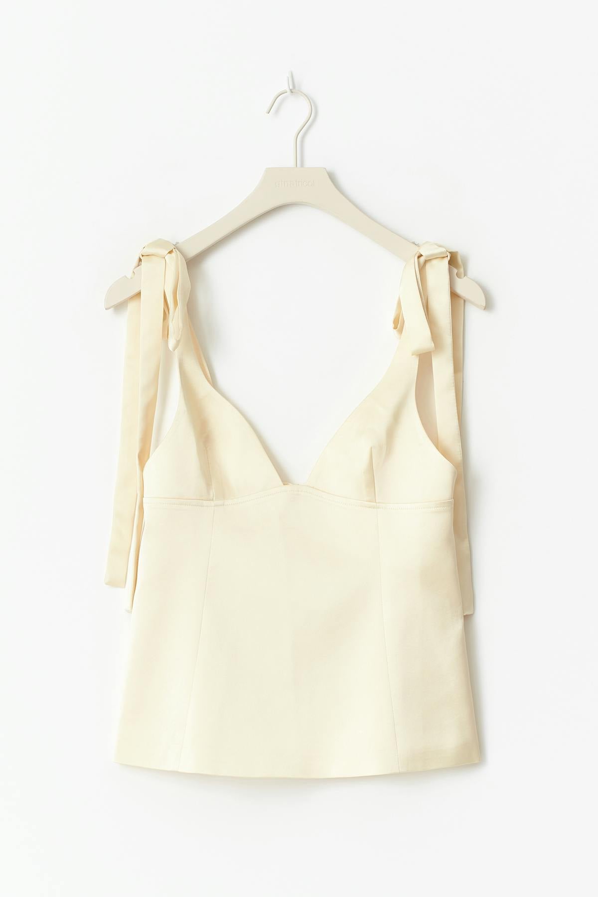 14+ satin tie top