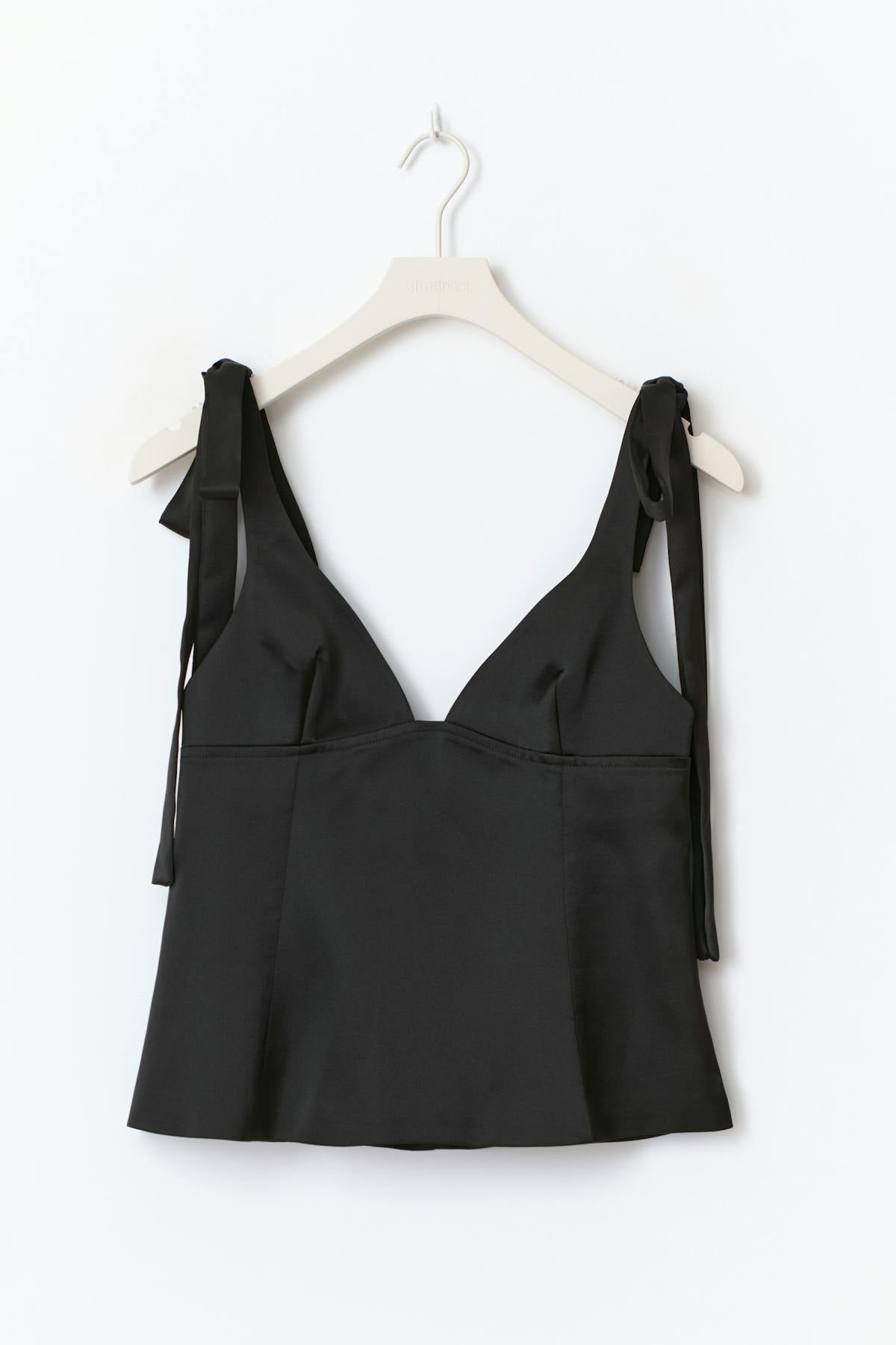 14+ satin tie top
