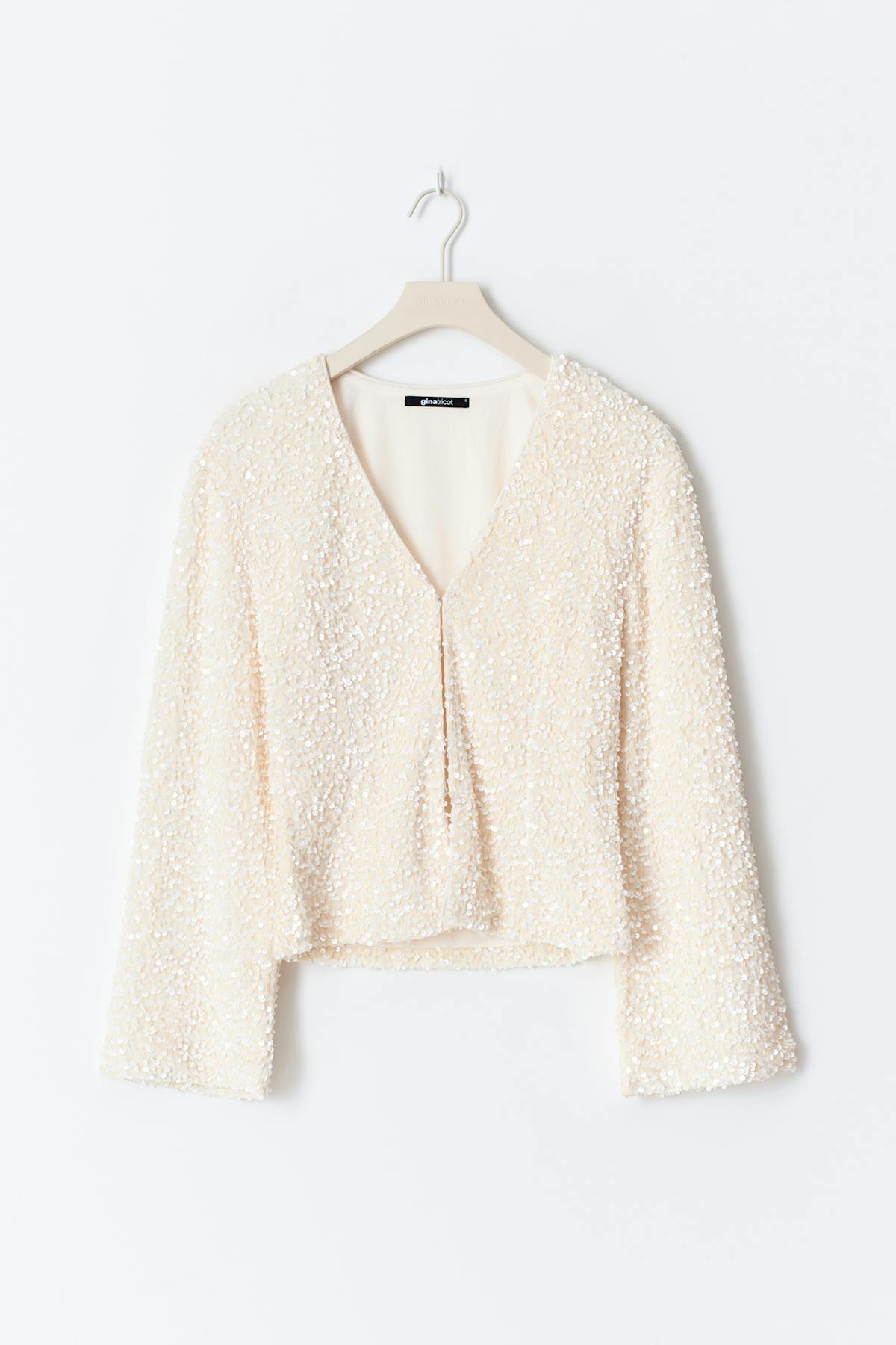 Shaped sequin top