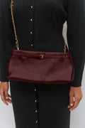 Chain strap clutch bag