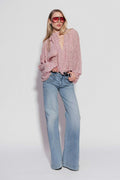 Front pocket flare jeans