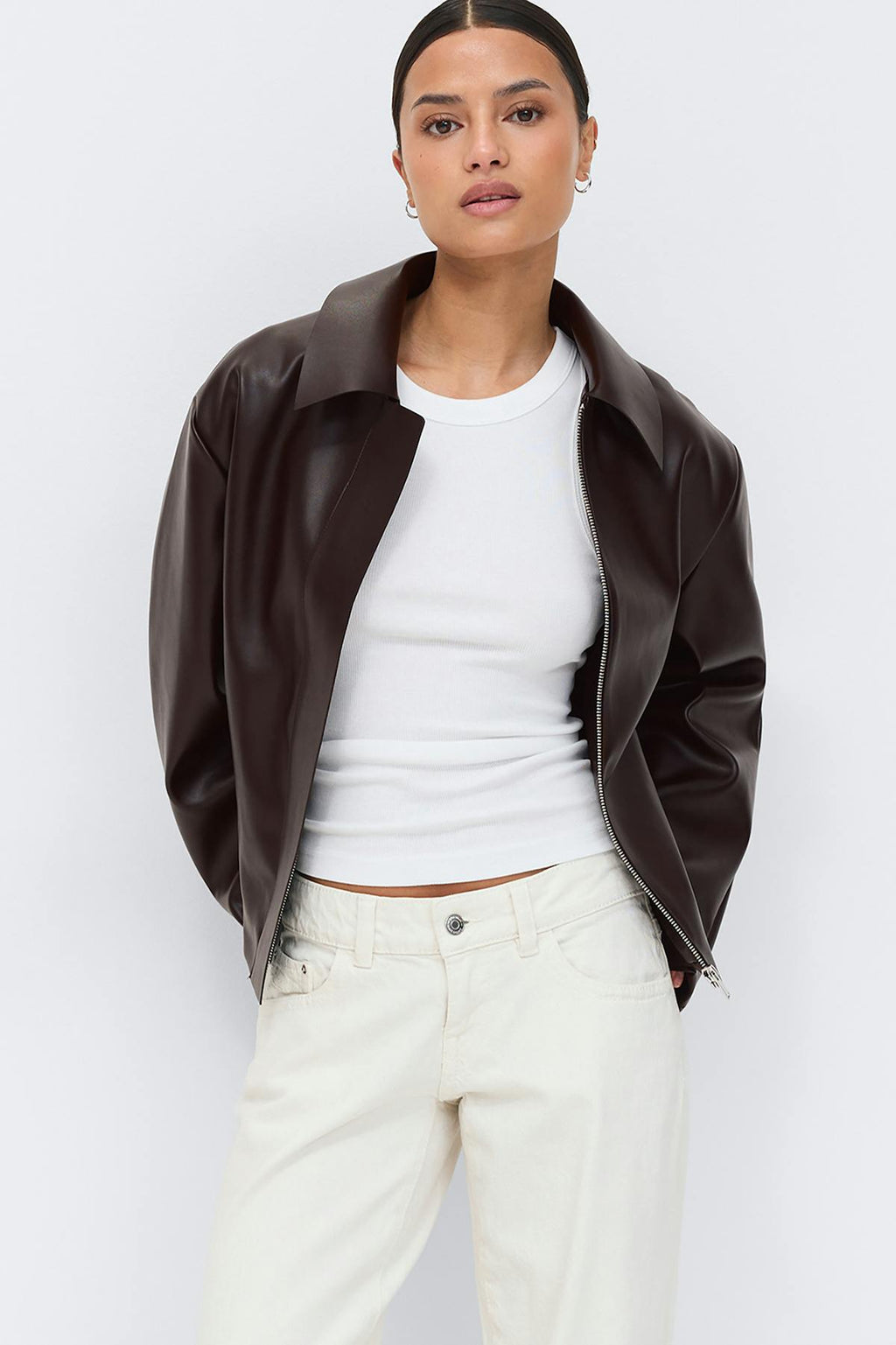 Short pu jacket