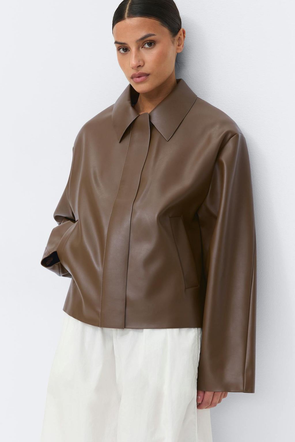 Short pu jacket