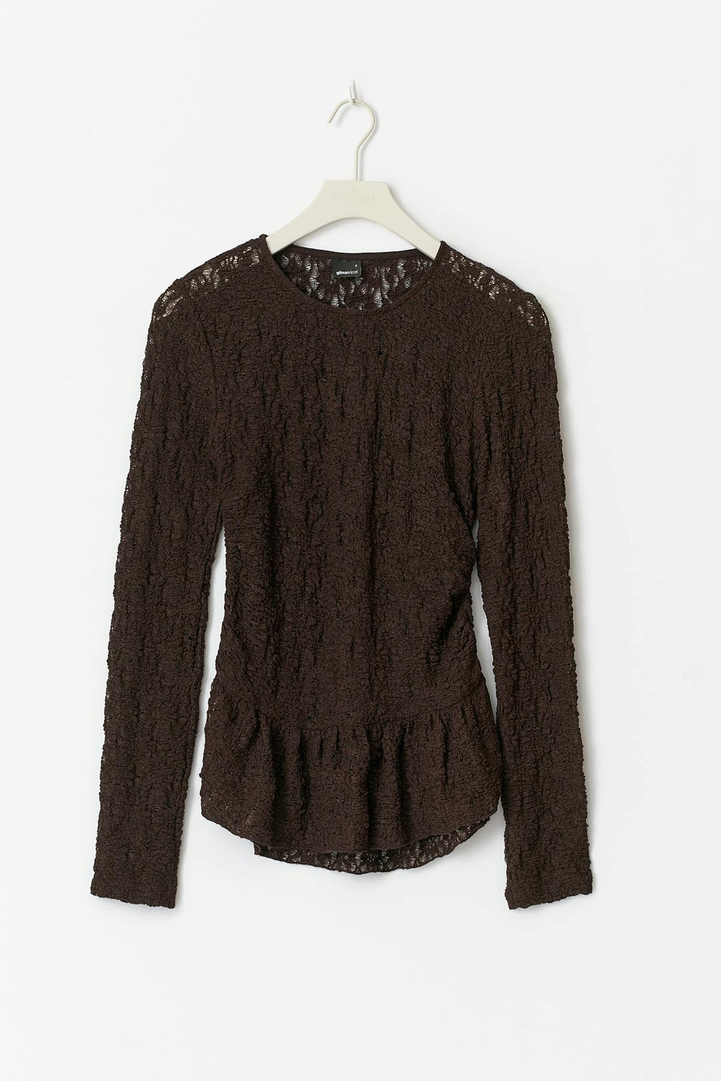 Lace peplum top