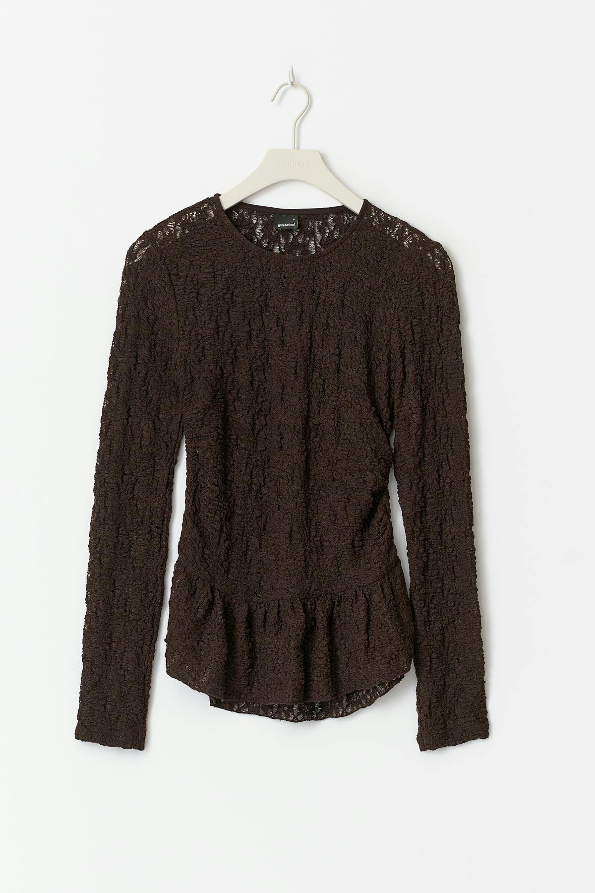 Lace peplum top