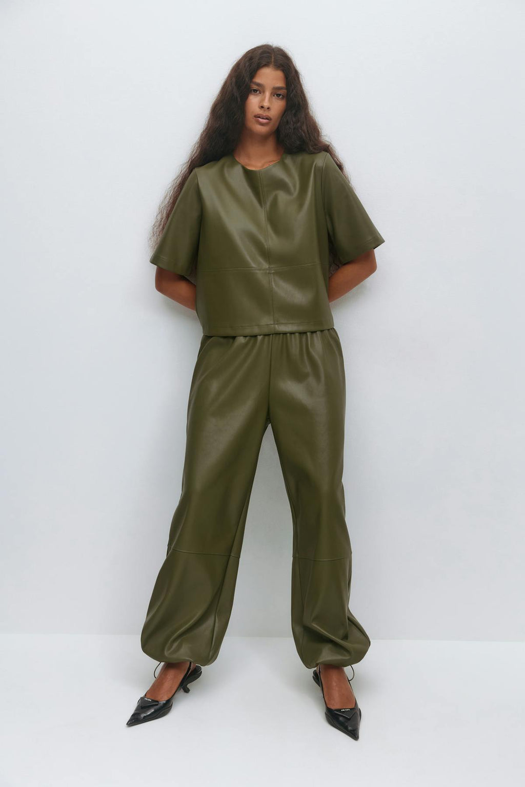 Pu balloon trousers