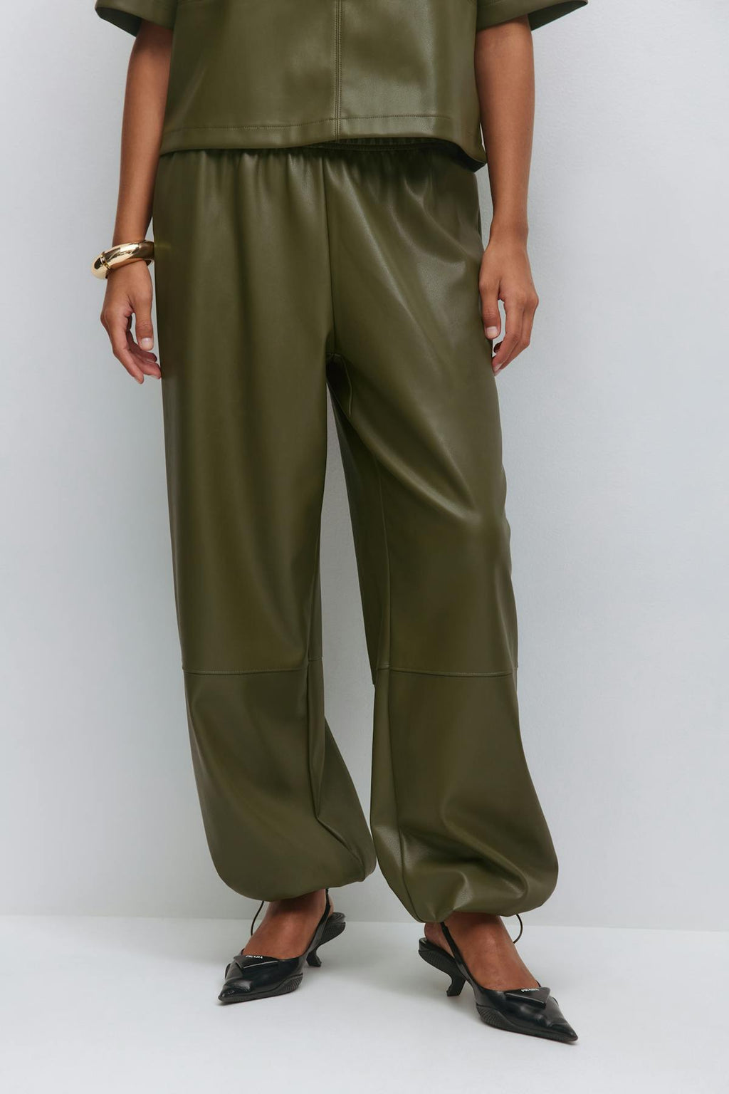 Pu balloon trousers