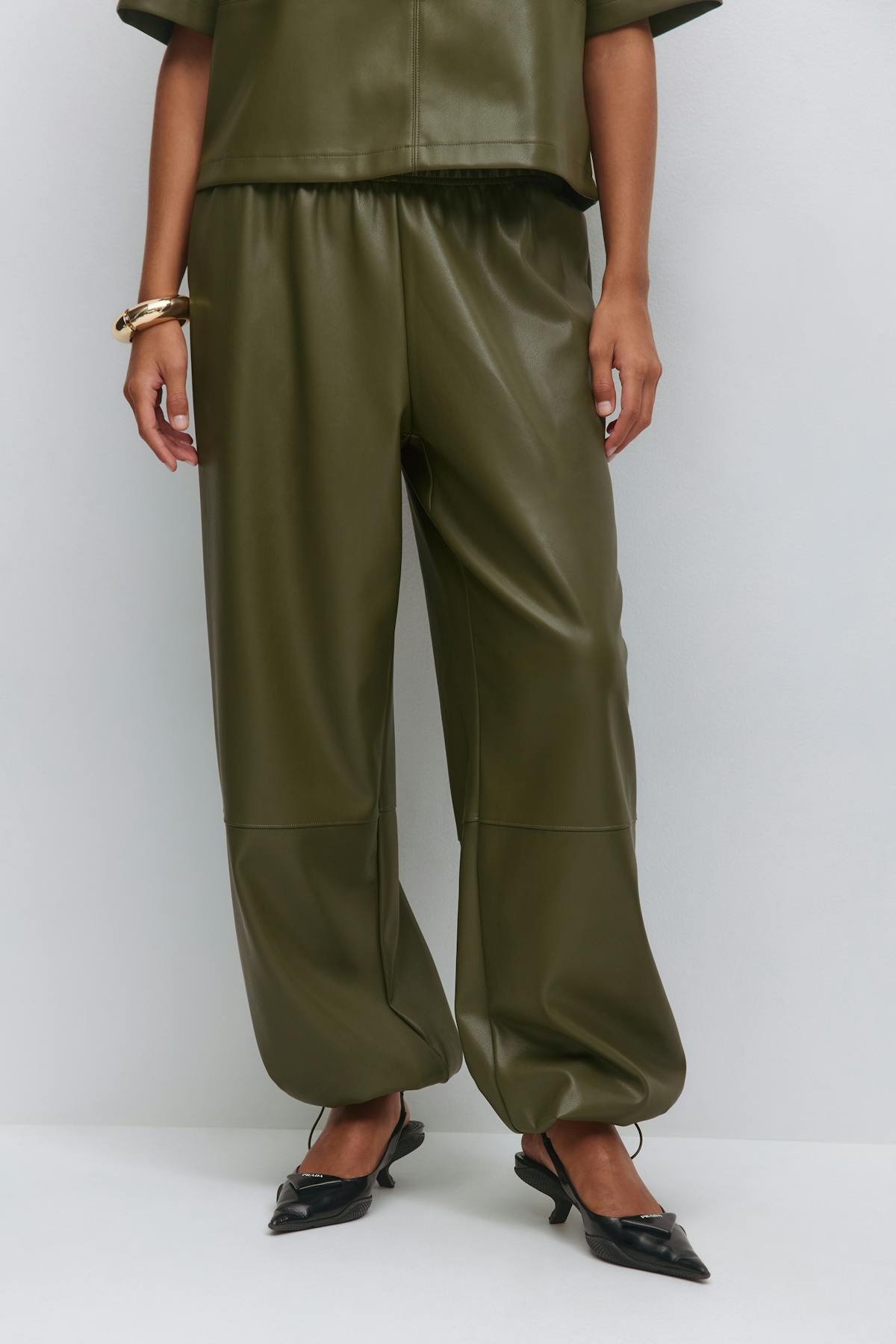 Pu balloon trousers