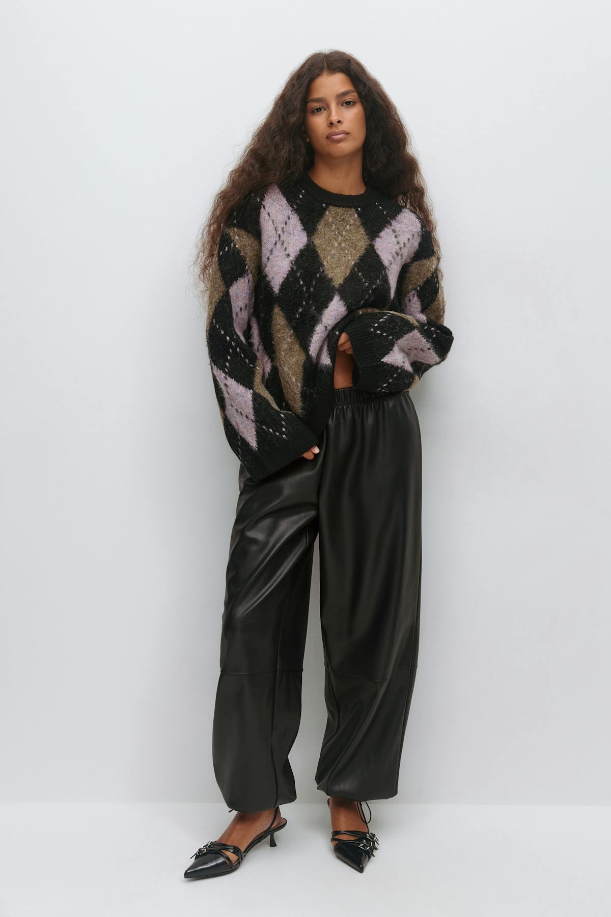 Pu balloon trousers