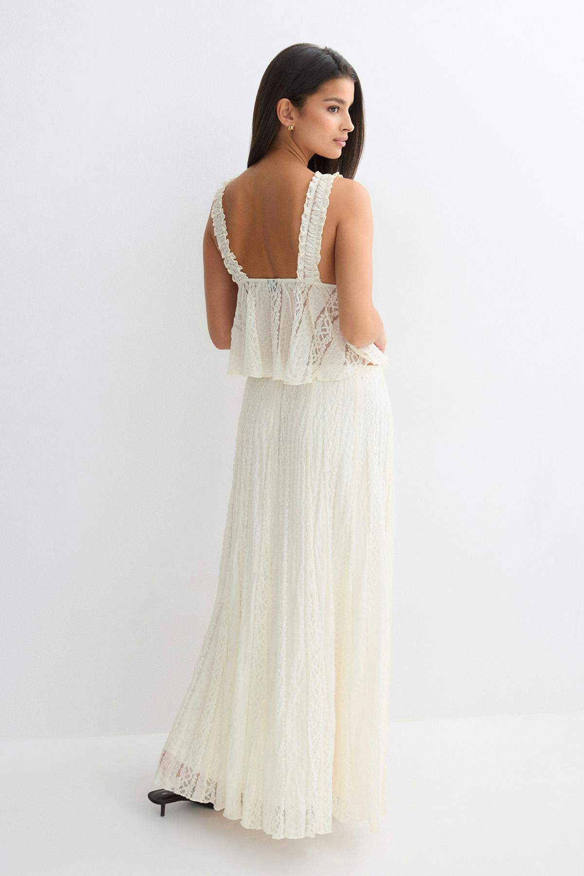 Lace maxi skirt