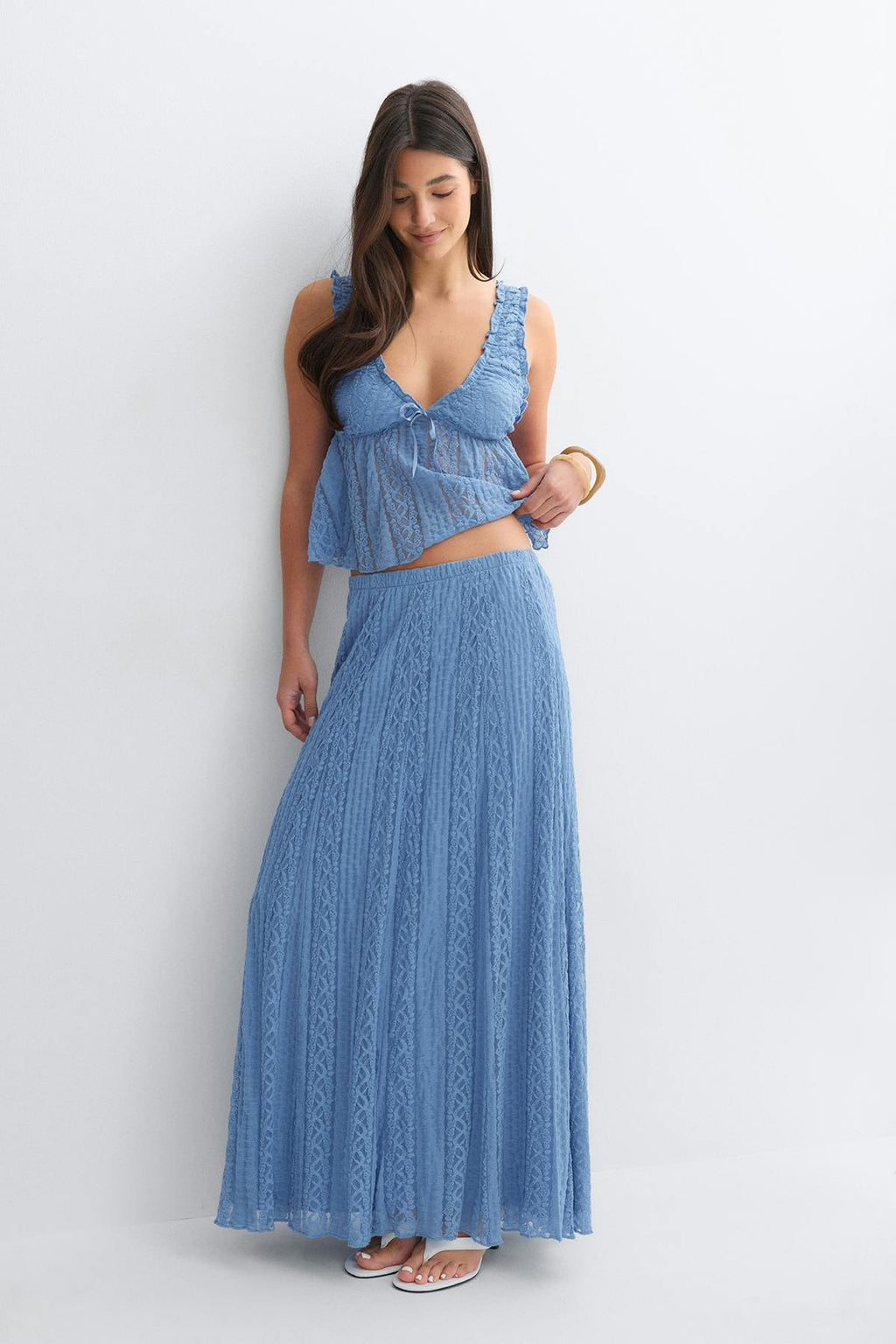 Lace maxi skirt