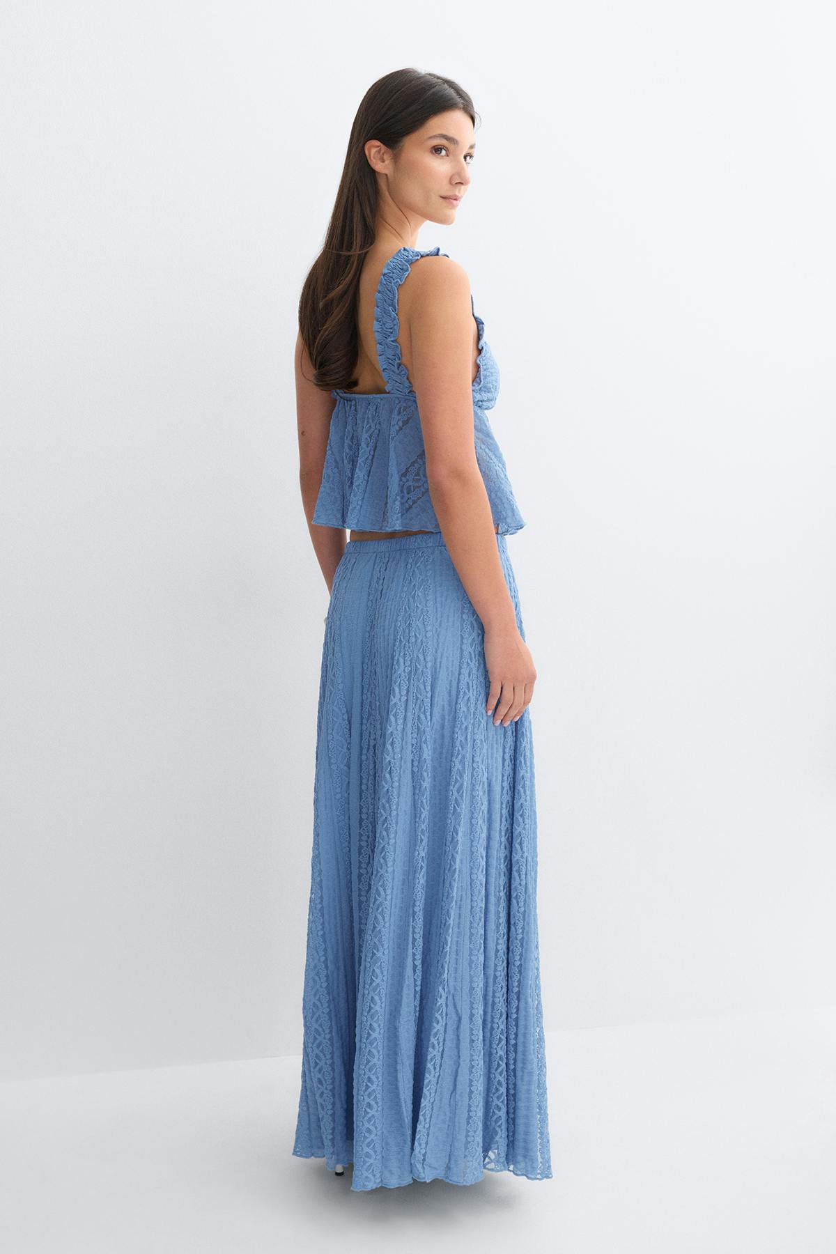 Lace maxi skirt