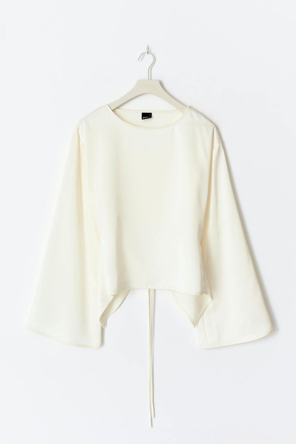 Open back satin blouse