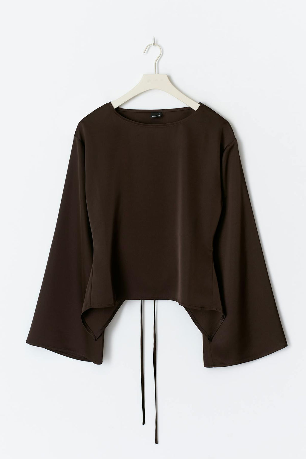 Open back satin blouse