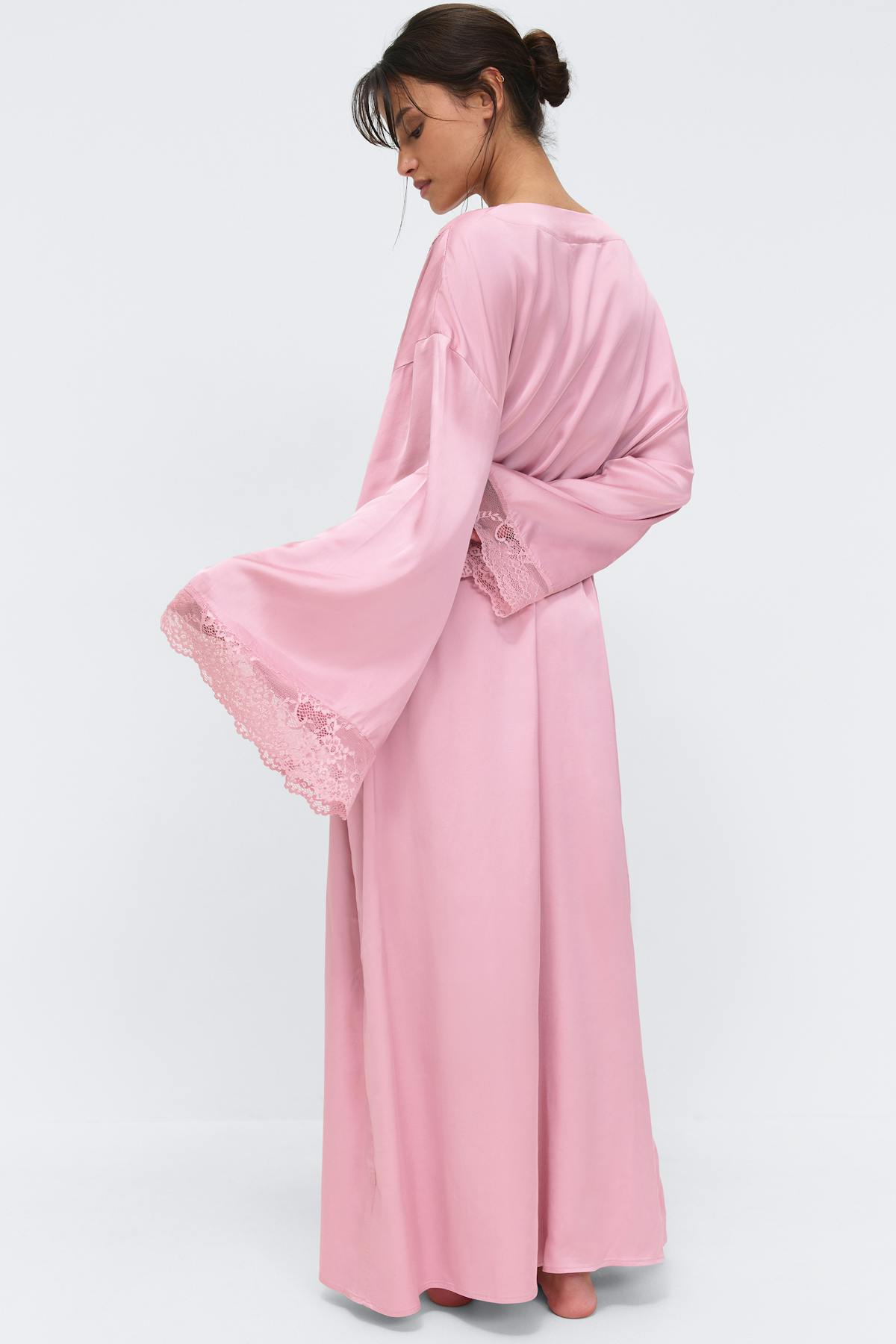 Satin loungewear robe