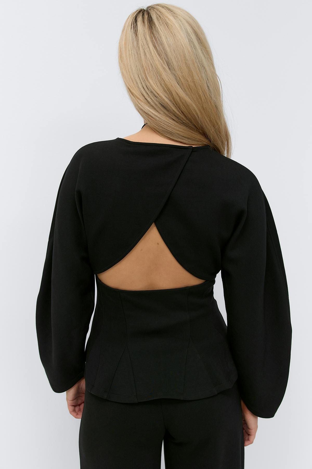 Open back sweater