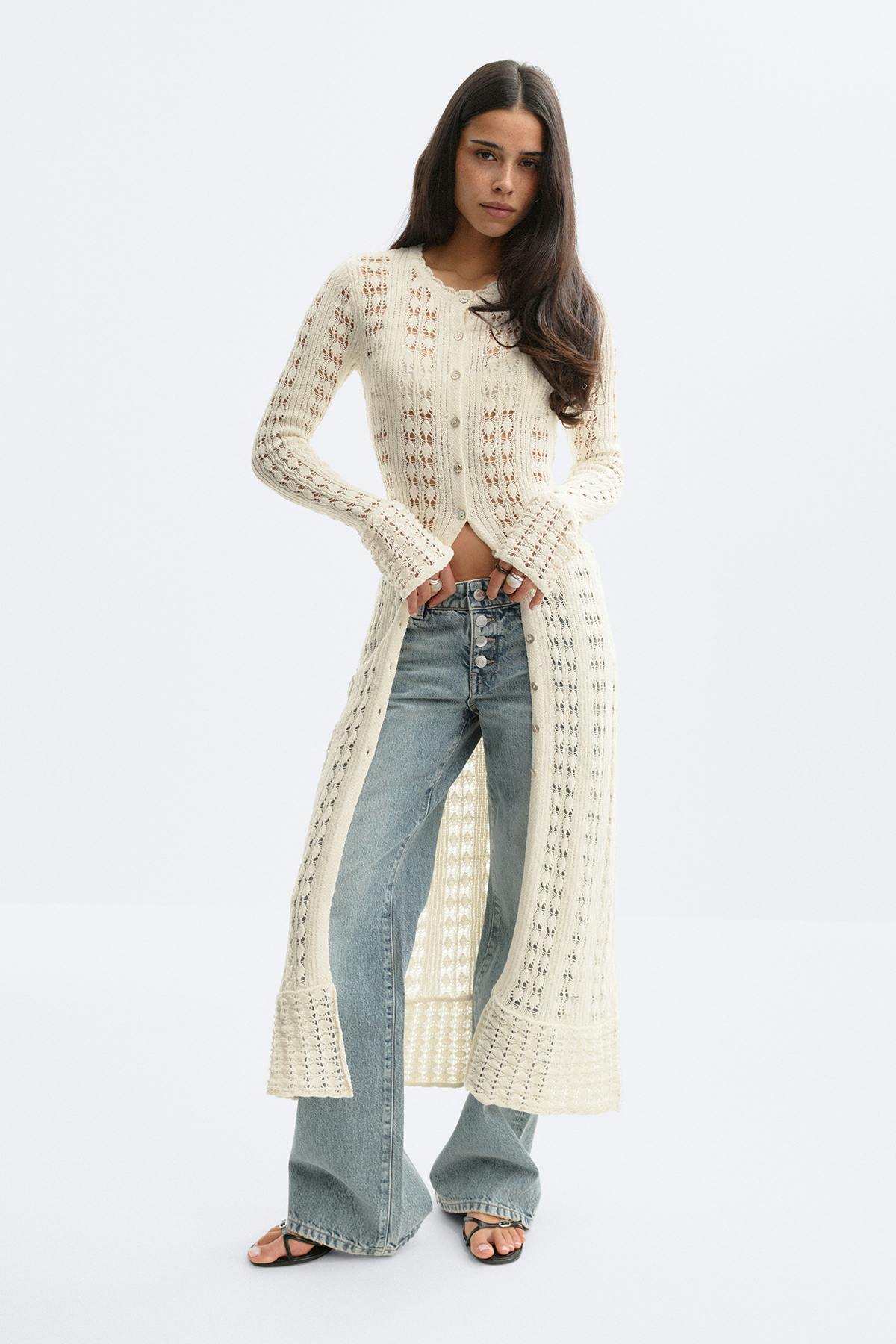 Knitted crochet dress