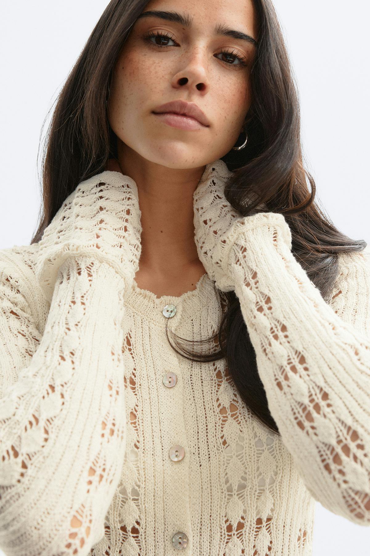 Knitted crochet dress
