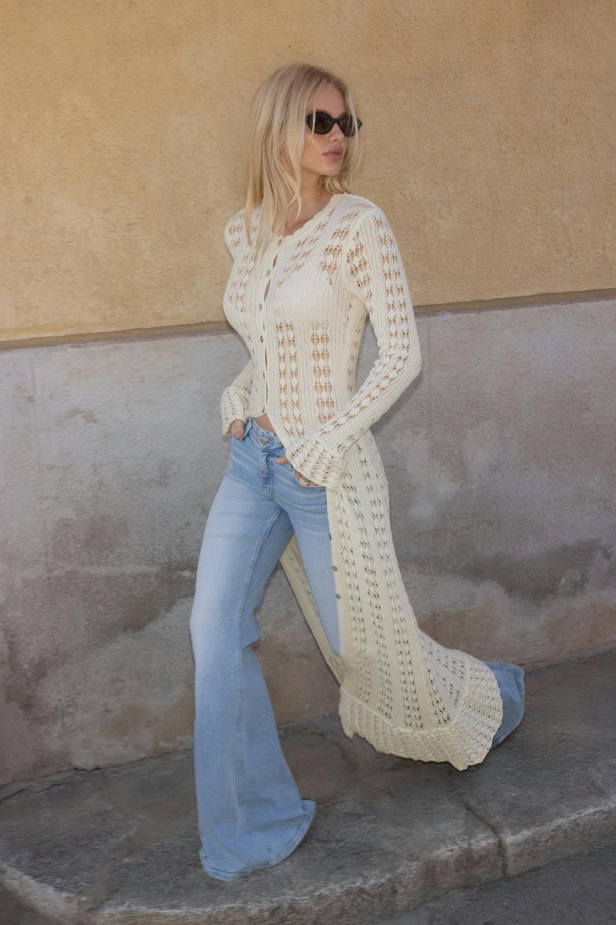 Knitted crochet dress