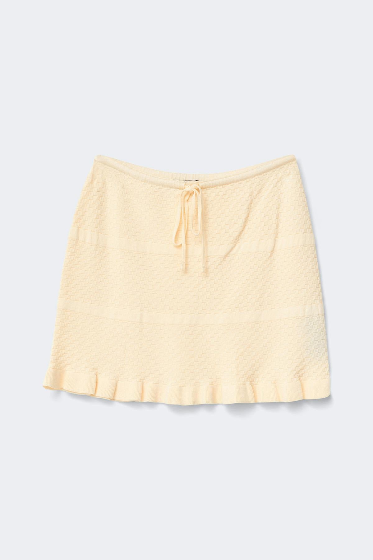 Knitted frill skirt