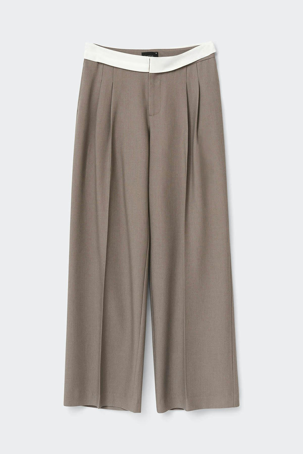 Mid wide pleated trousers