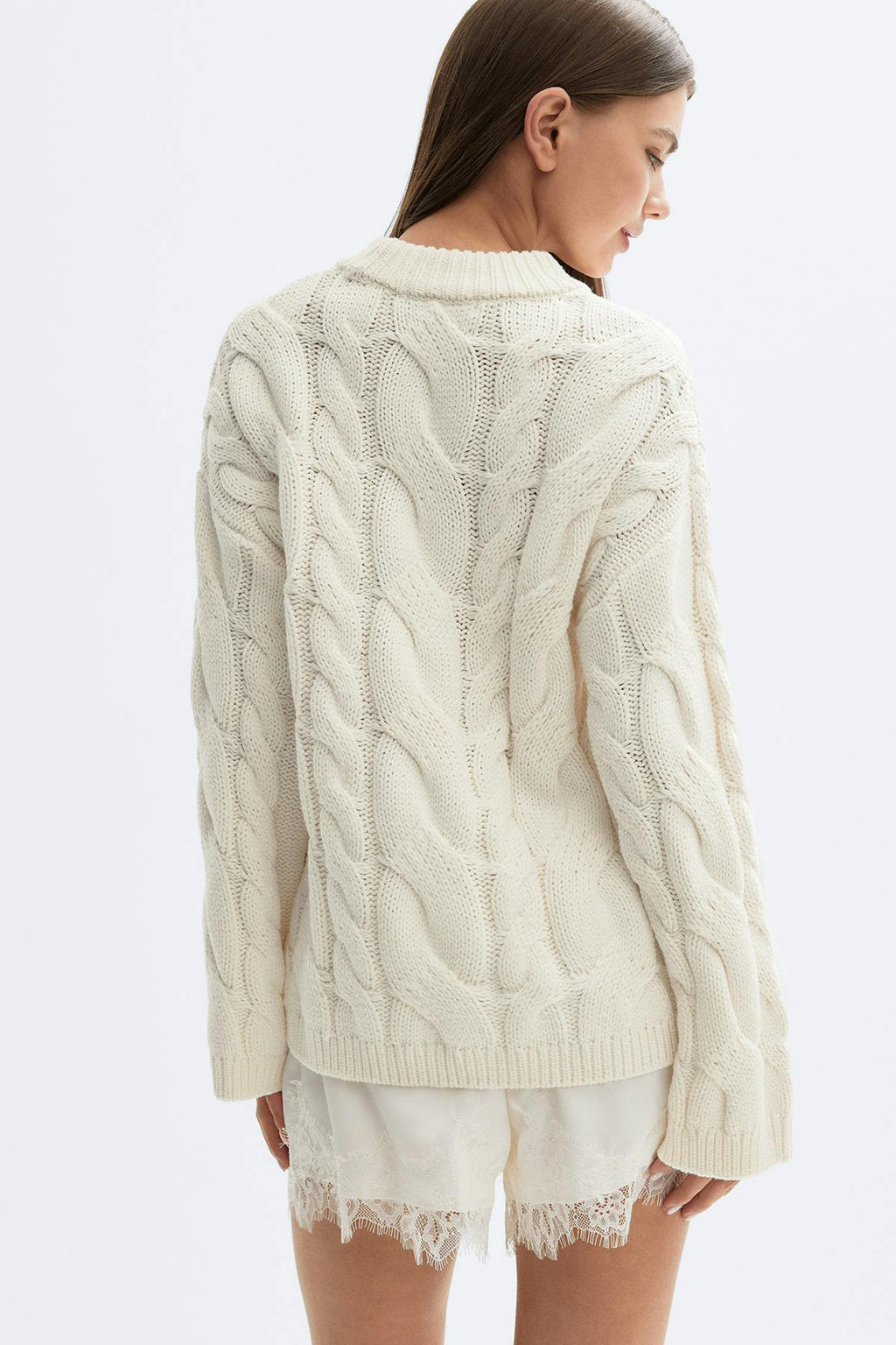 Chunky knitted cable sweater