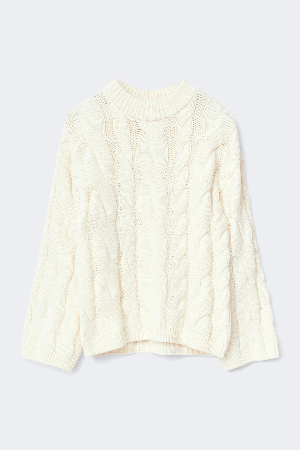 Chunky knitted cable sweater