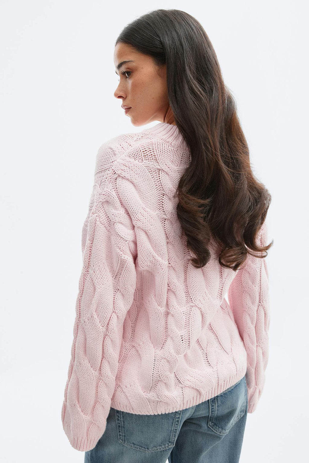 Chunky knitted cable sweater