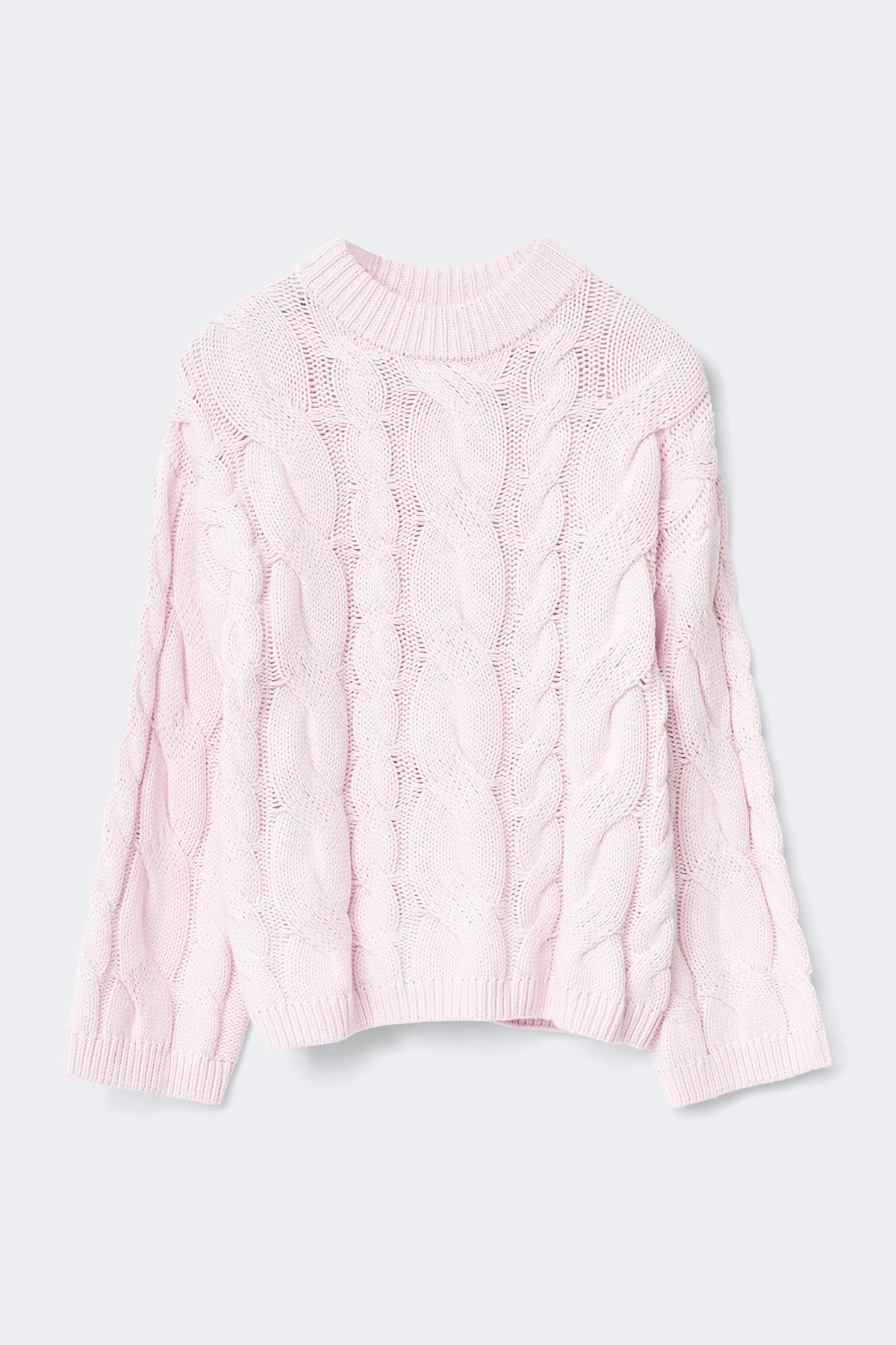 Chunky knitted cable sweater
