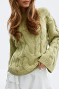 Chunky knitted cable sweater