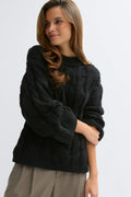 Chunky knitted cable sweater