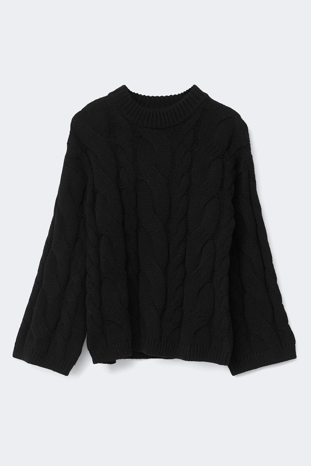 Chunky knitted cable sweater