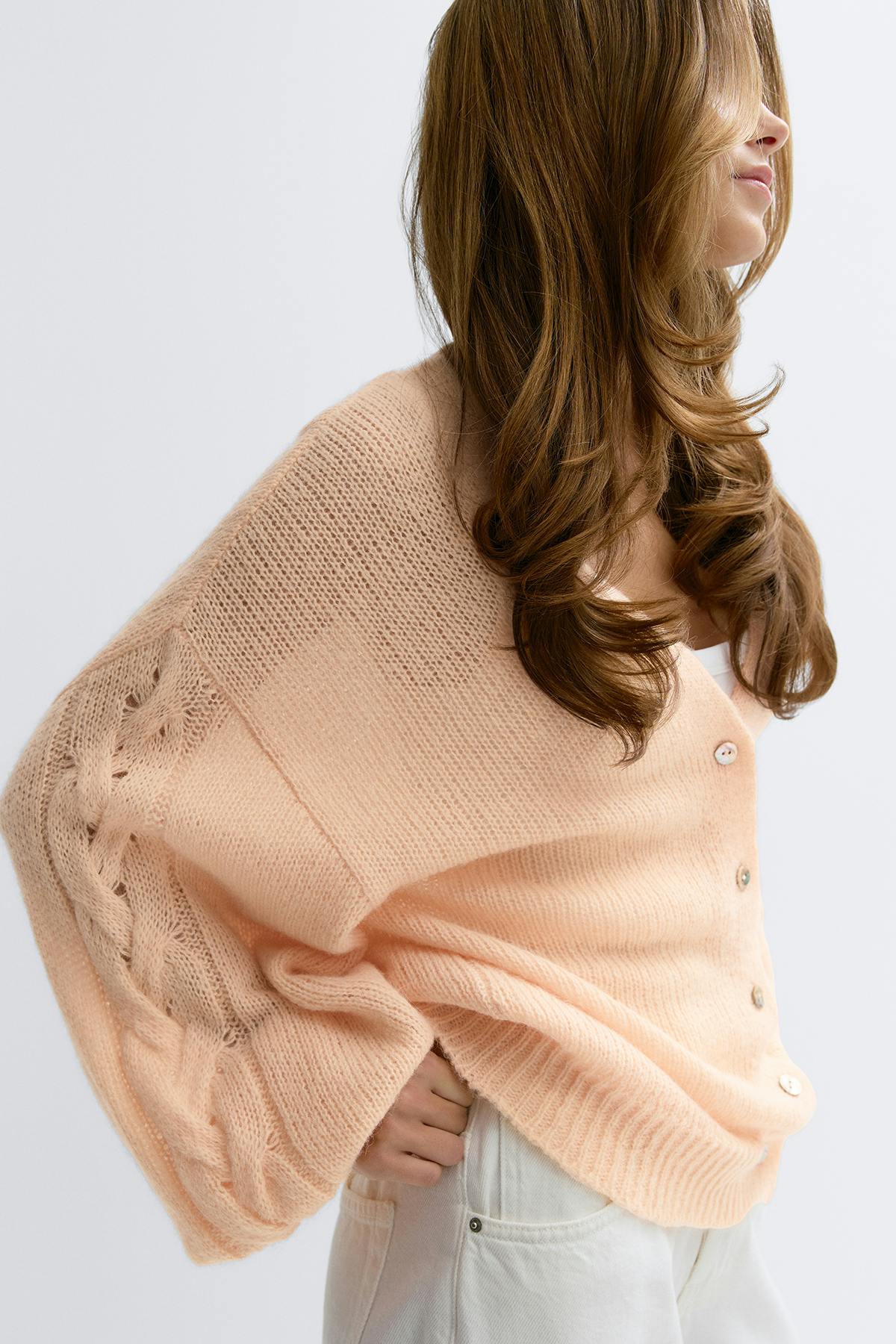 Chunky knitted cardigan