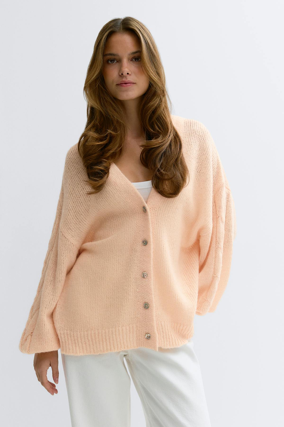 Chunky knitted cardigan