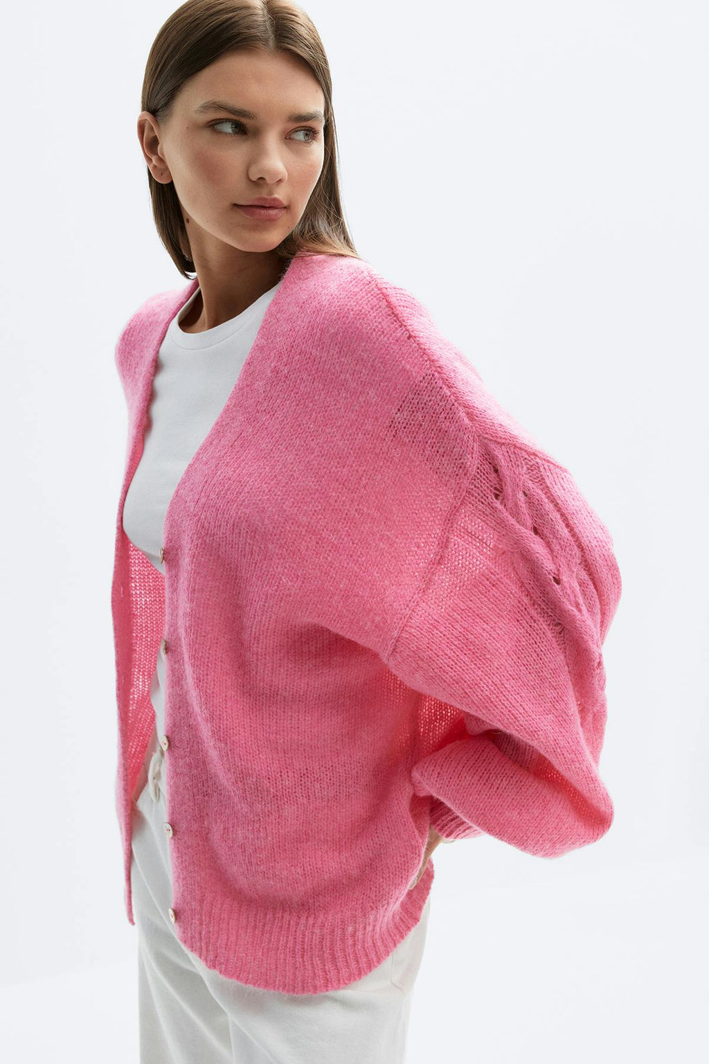 Chunky knitted cardigan