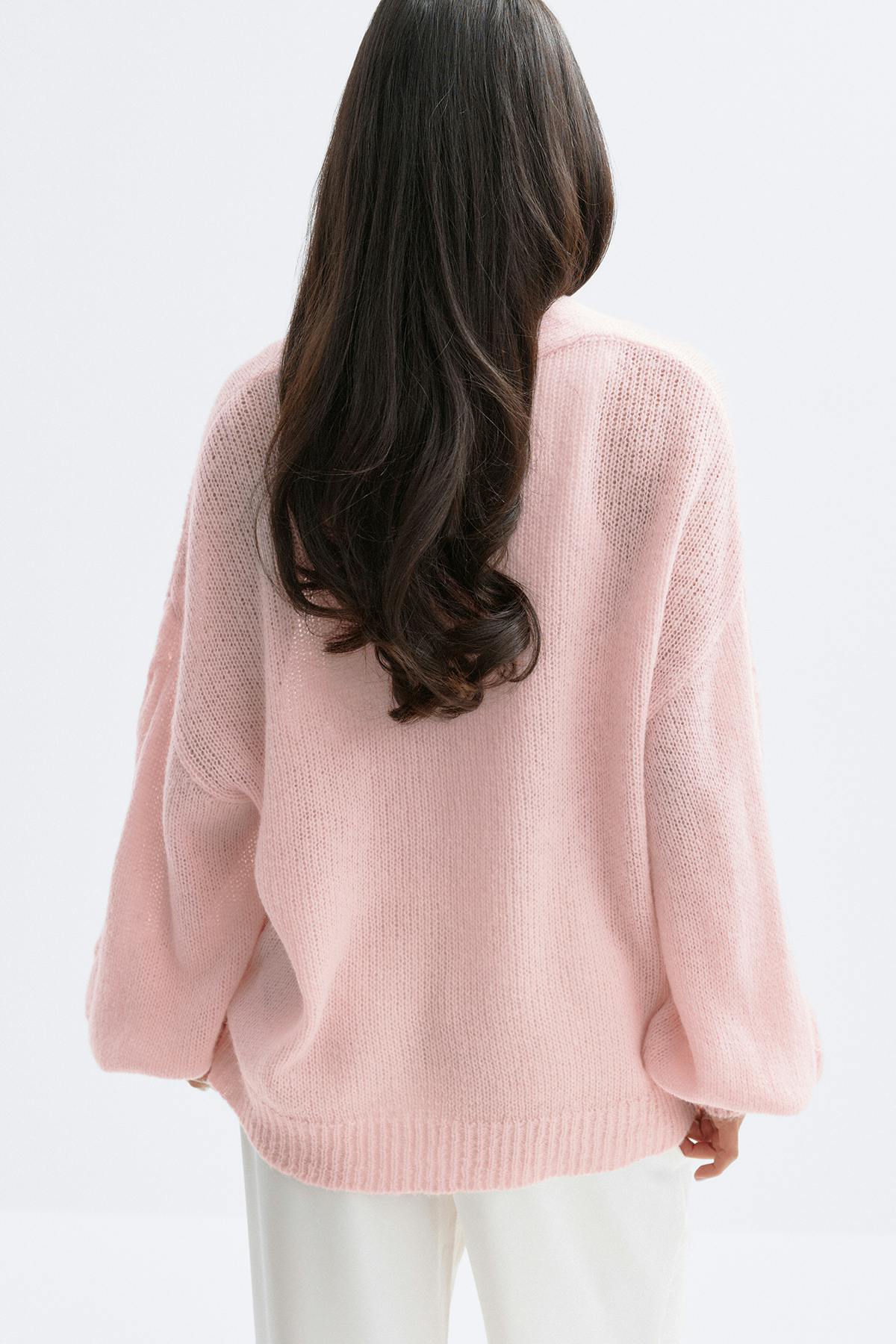 Chunky knitted cardigan